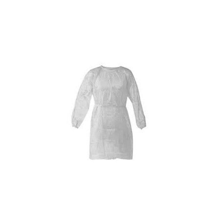 Worker Disposable Camice Monouso TNT Bianco con Velcro Tg XL 10 pz