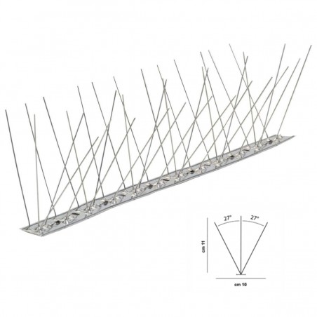 OSD Dissuasore Inox 80 Spilli 100 mm, angolazione 10 cm