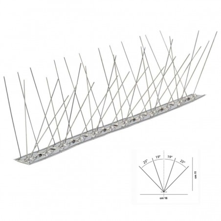 OSD Dissuasore Inox 80 Spilli 100 mm, angolazione 16 cm