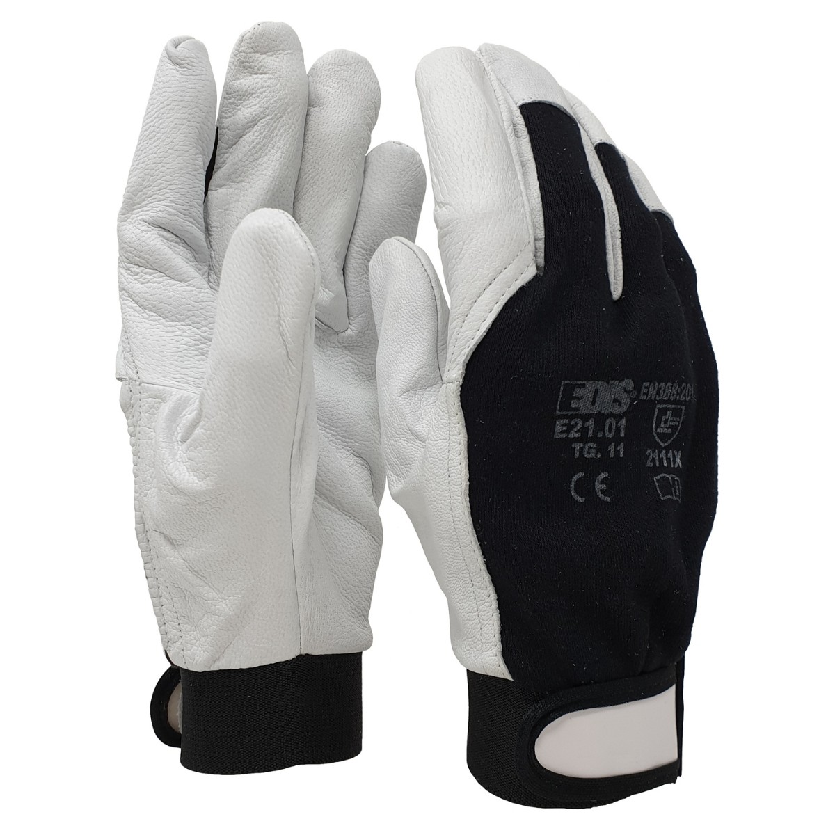 EDIS E21.01 Guanti da lavoro in pelle ovino fiore