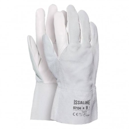 Issaline 07138 Guanti in pelle fiore manichetta crosta